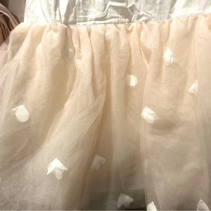 Pottery Barn girls ruffle bed skirt and bumper set